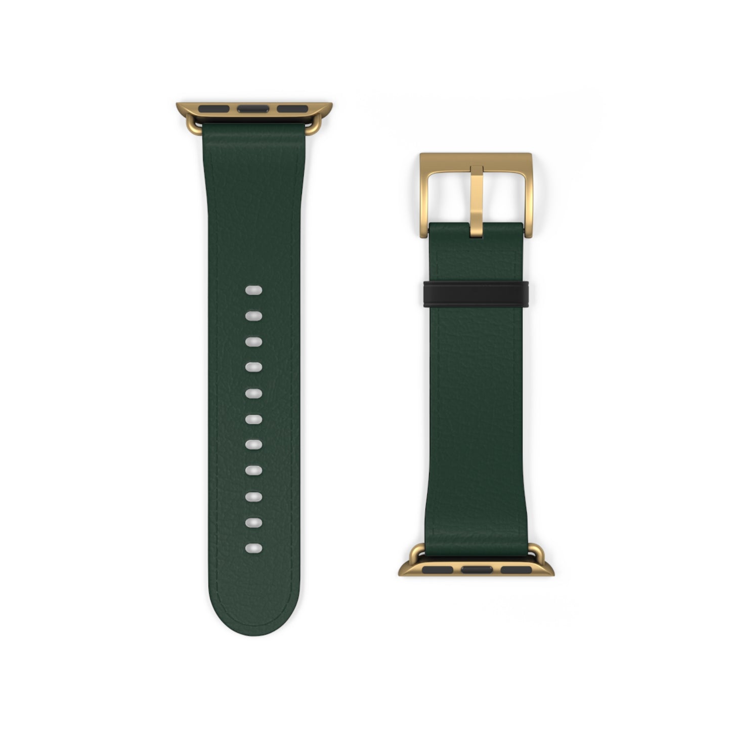 Forest Green Leather Watch Band — Classic Apple Watch Strap