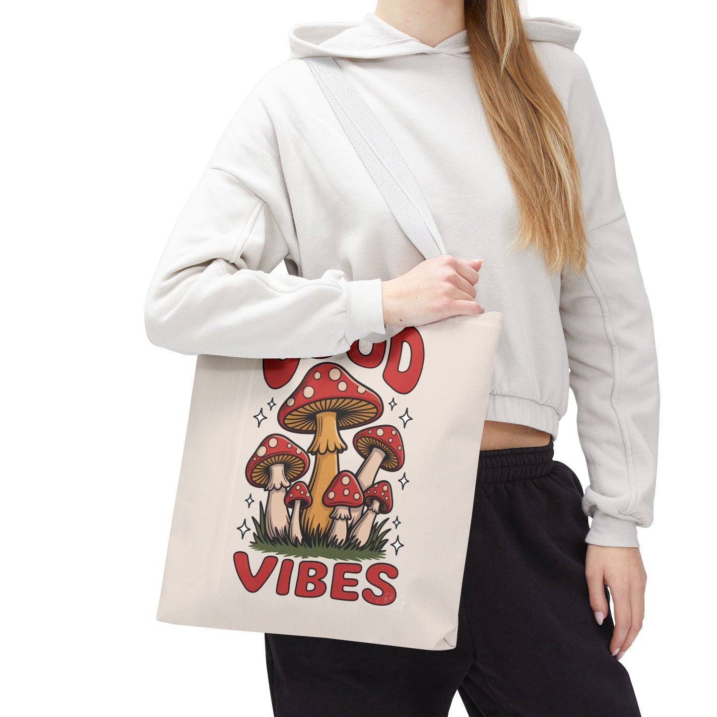Good Vibes Mushroom Tote Bag