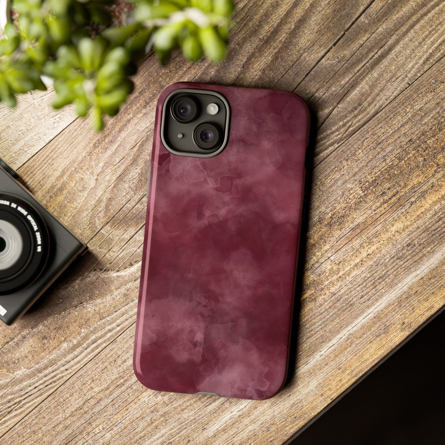 Burgundy Marble Protective Phone Case — Tough Cases