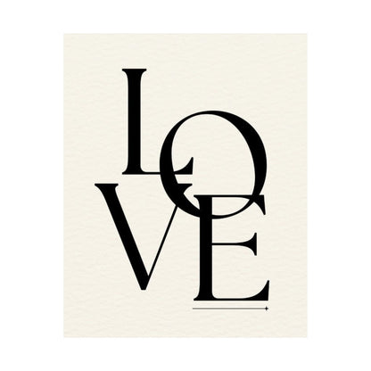 LOVE Typographic Poster — Matte Vertical Romance Wall Art