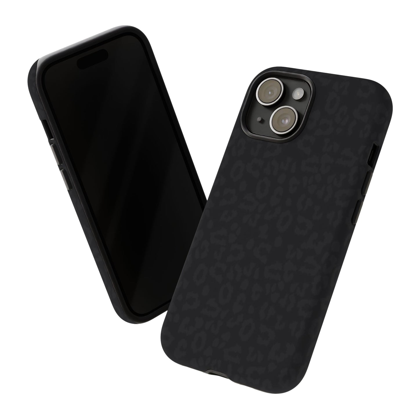 Black Leopard Tough Phone Case — Slim Protective iPhone Cover