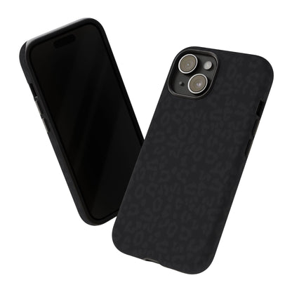 Black Leopard Tough Phone Case — Slim Protective iPhone Cover