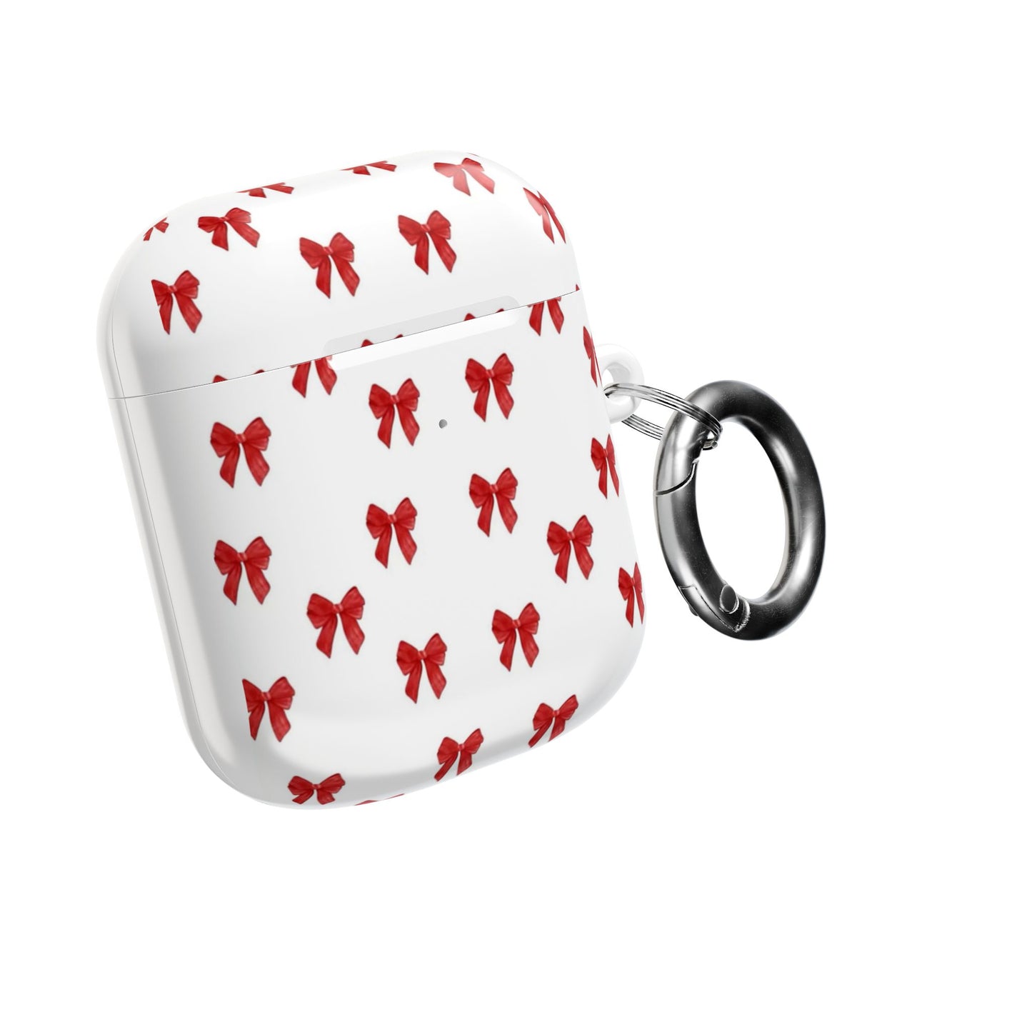Red Bow Pattern AirPod Case — Cute Holiday Gift Cover