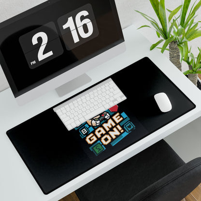 Game On! Pixel Gamer Desk Mat — Large Gaming Mousepad