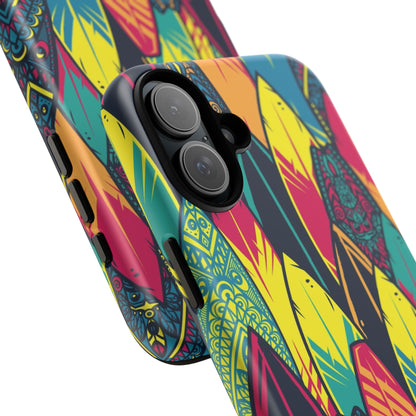 Colorful Surfboard Pattern Tough Phone Case — Tropical Beach Vibe