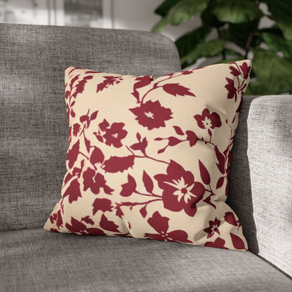 Abstract Red Lava Pattern Pillowcase — Decorative Square Throw Pillow Cover