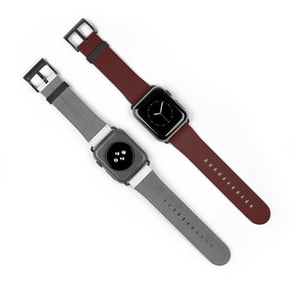 Leather Apple Watch Band — Maroon Classic Replacement Strap