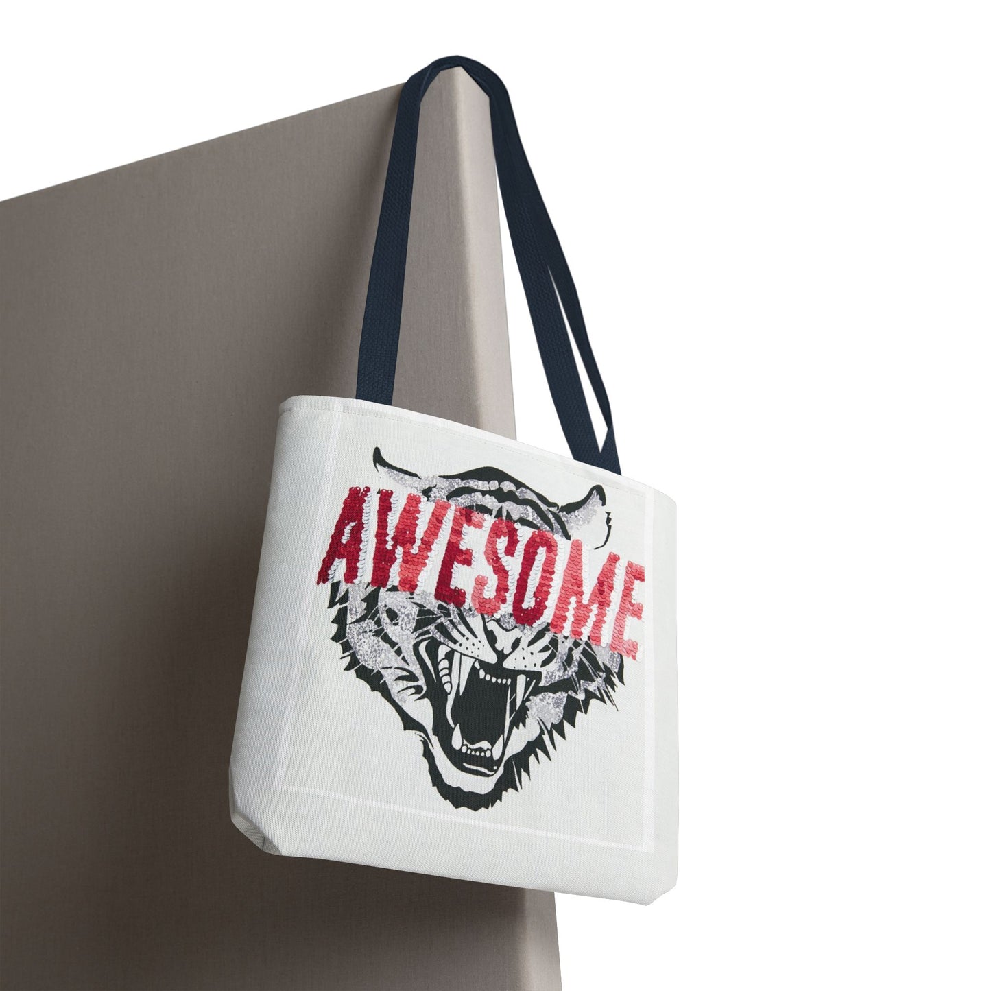 Awesome Tiger Tote Bag — Bold Graphic Animal Print Canvas Tote