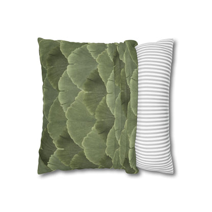 Green Artichoke Pattern Pillowcase - Botanical Decorative Throw Pillow Cover