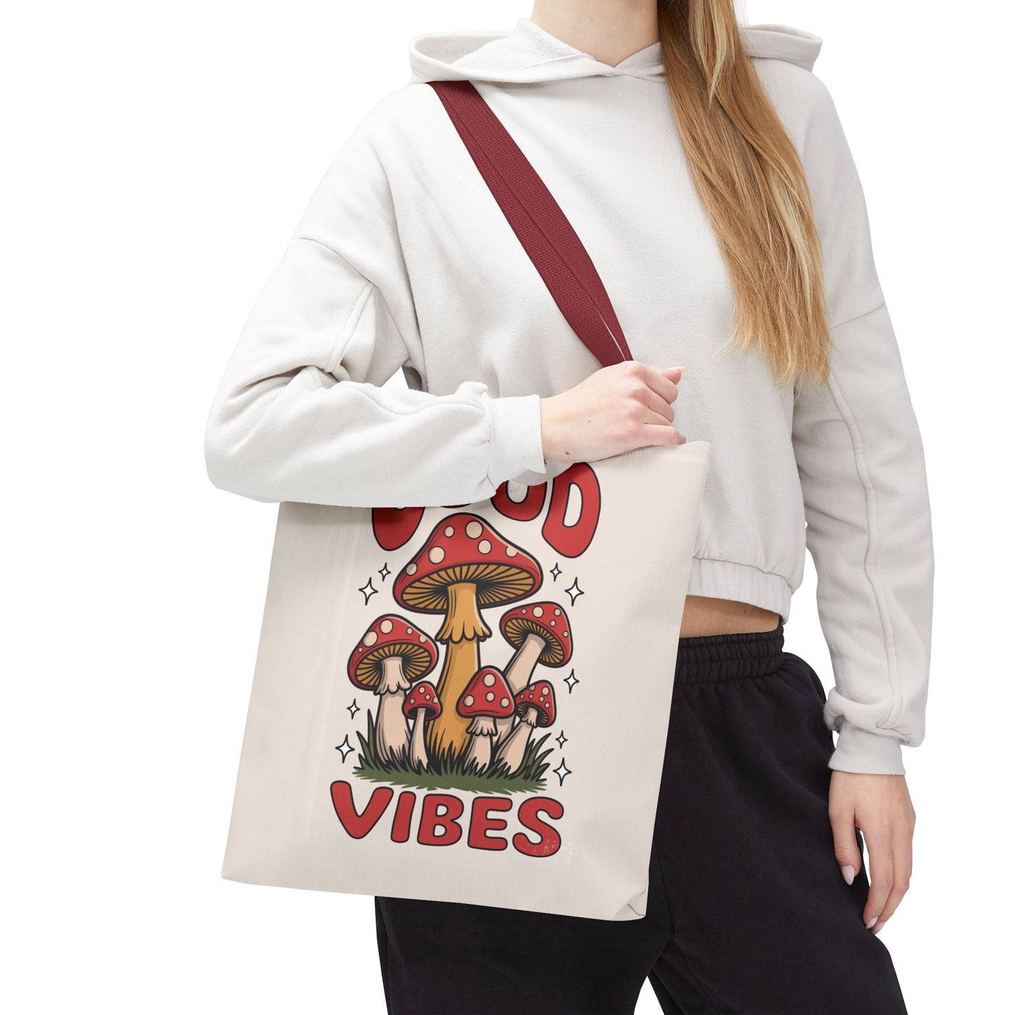 Good Vibes Mushroom Tote Bag