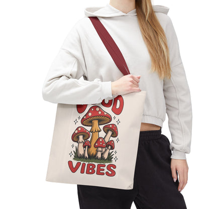 Good Vibes Mushroom Tote Bag