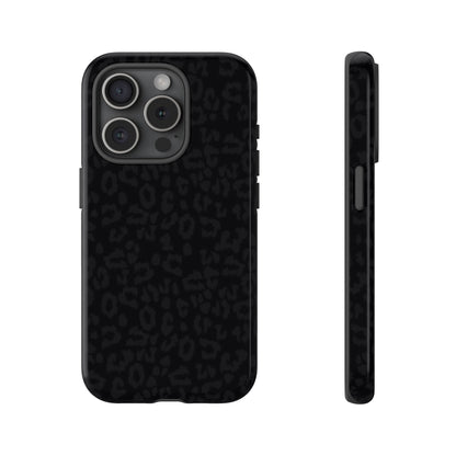 Black Leopard Tough Phone Case — Slim Protective iPhone Cover