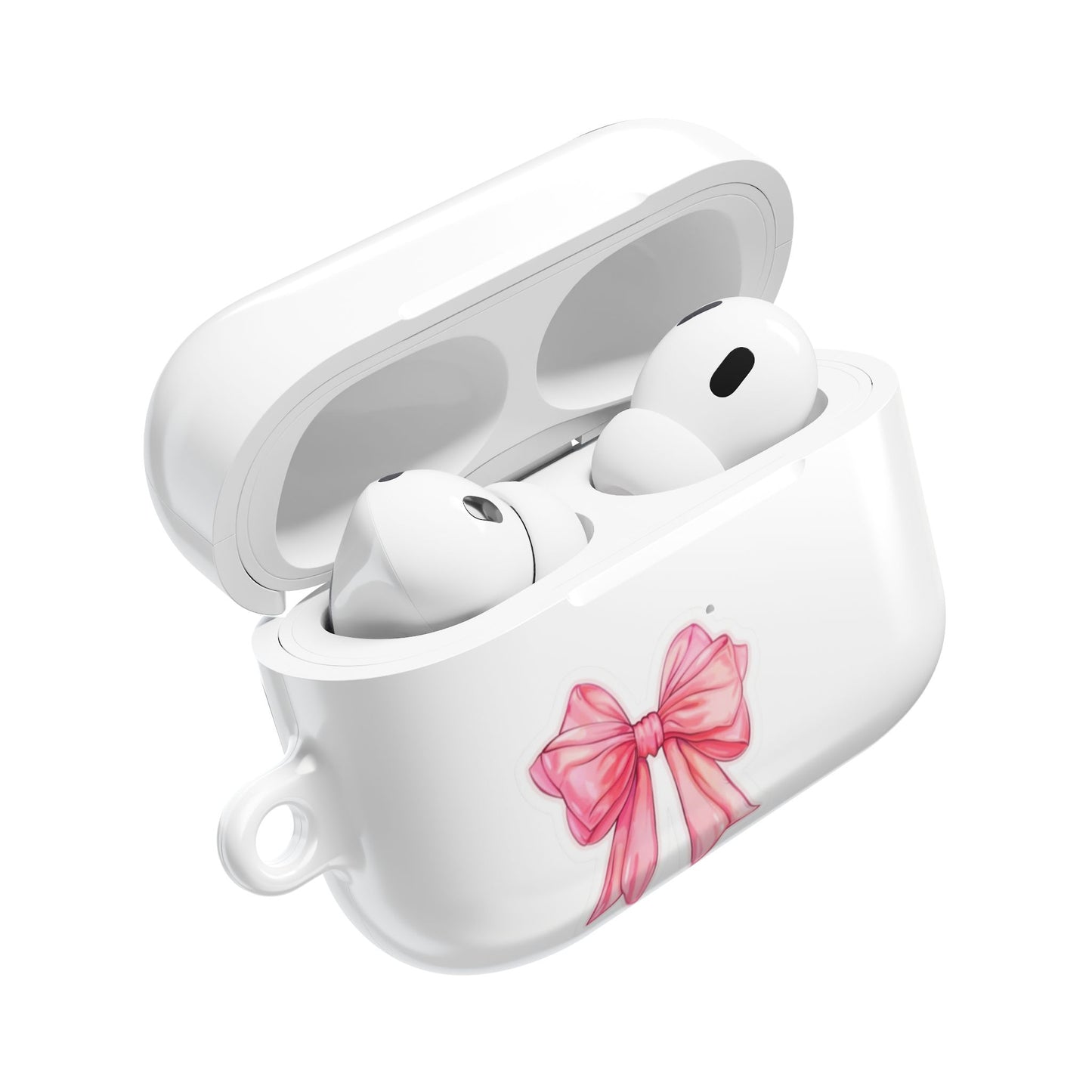 AirPod Case — Pink Ribbon Bow Cute Protective Silicone Case