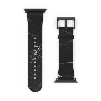 Black Marble Watch Band – Sleek Marble Pattern Replacement Strap for Apple Watch