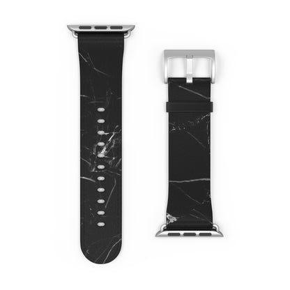Black Marble Watch Band – Sleek Marble Pattern Replacement Strap for Apple Watch