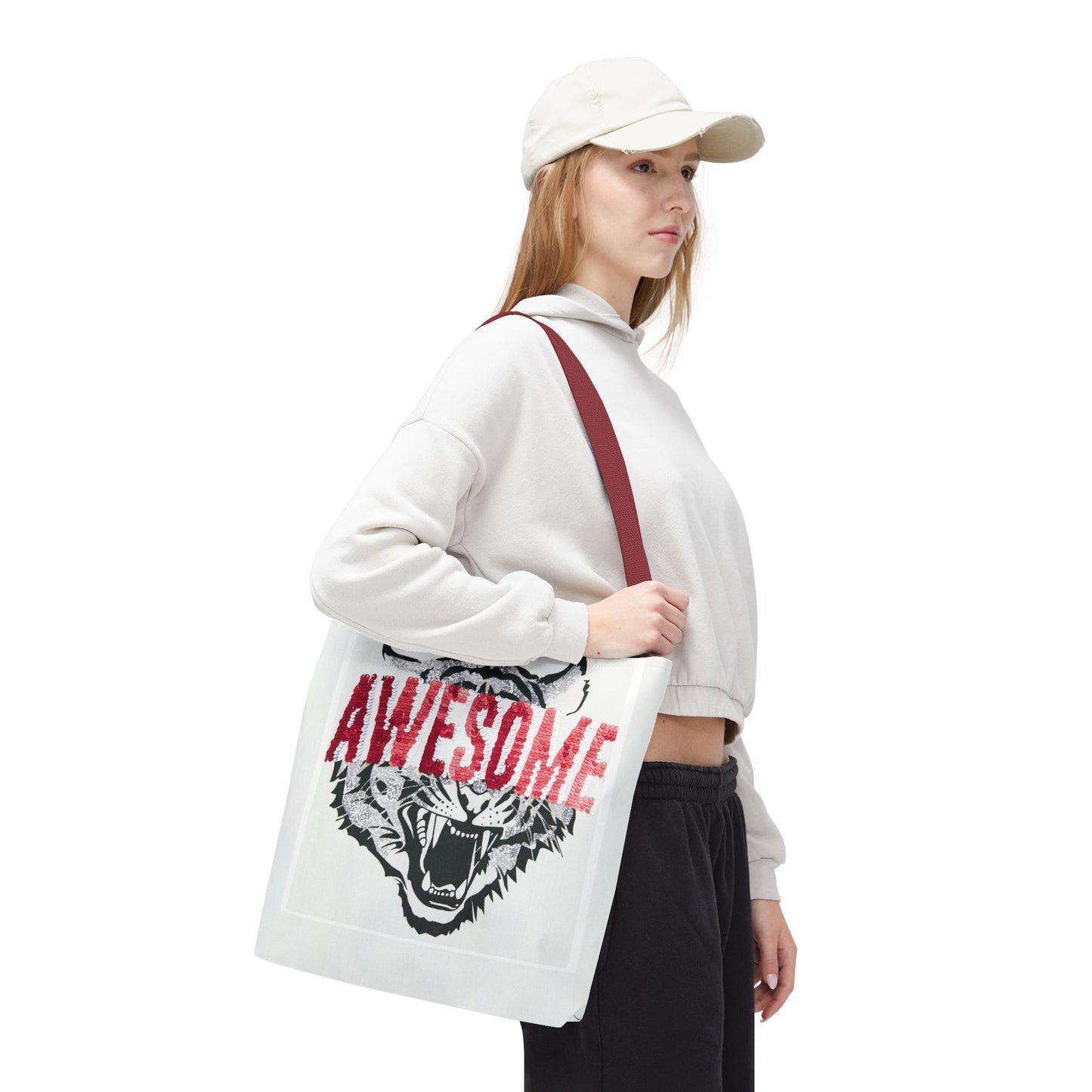 Awesome Tiger Tote Bag — Bold Graphic Animal Print Canvas Tote
