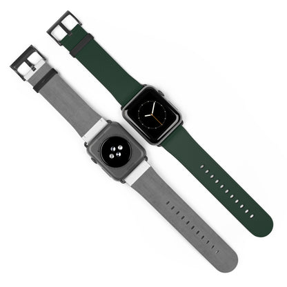 Forest Green Leather Watch Band — Classic Apple Watch Strap