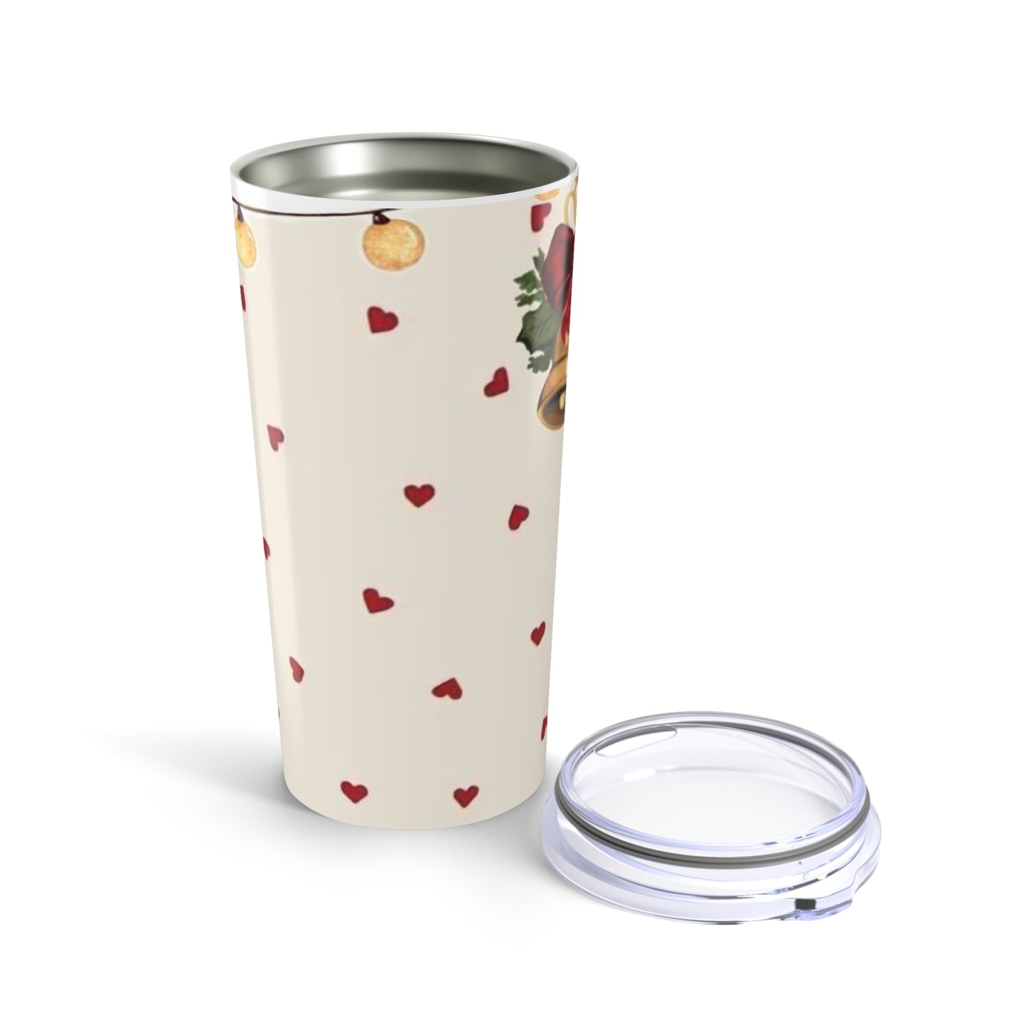 20oz Christmas Tumbler — Gingerbread & Ornaments Holiday Travel Cup