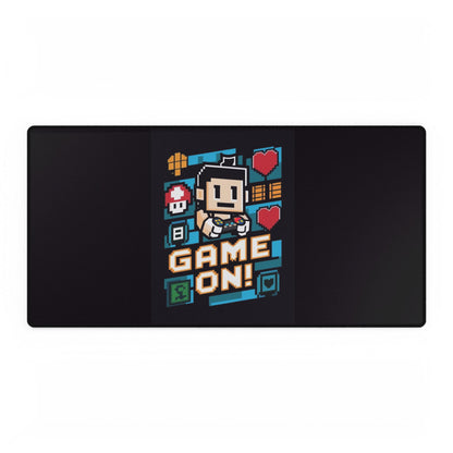 Game On! Pixel Gamer Desk Mat — Large Gaming Mousepad