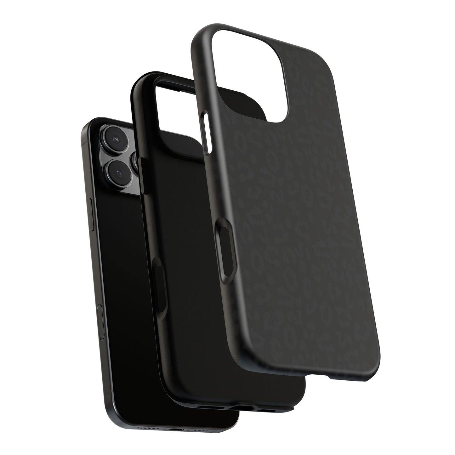 Black Leopard Tough Phone Case — Slim Protective iPhone Cover