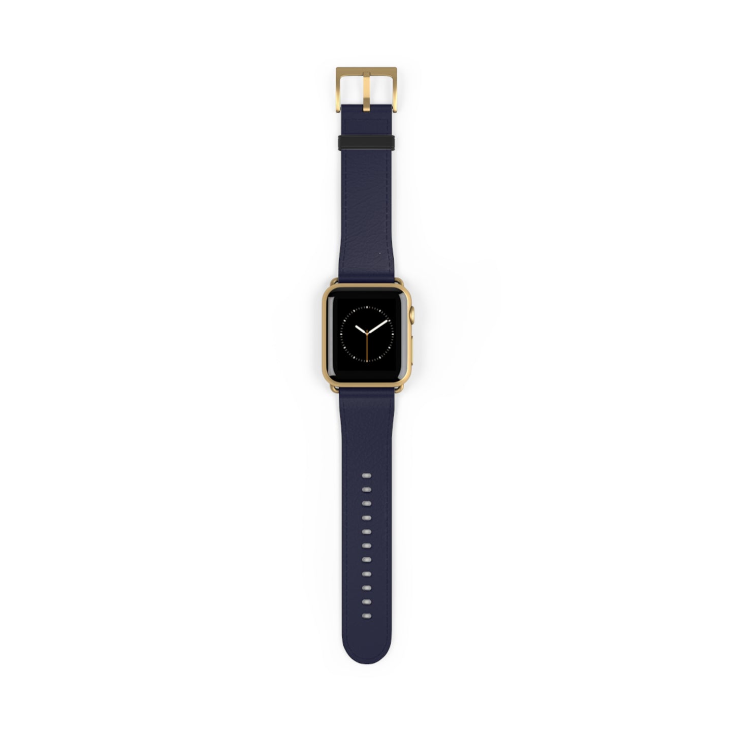 Navy Leather Watch Band — Classic Apple Watch Strap