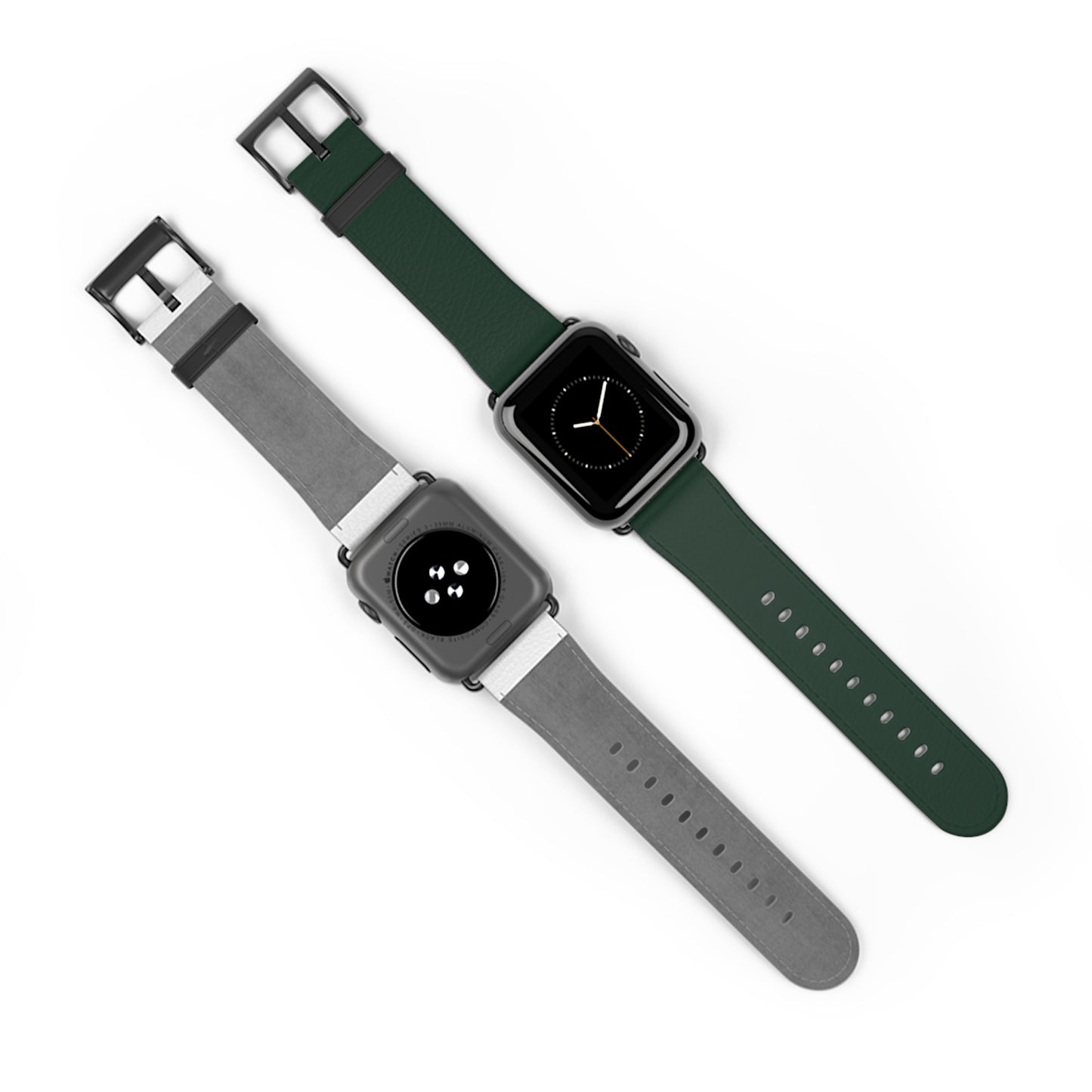 Forest Green Leather Watch Band — Classic Apple Watch Strap