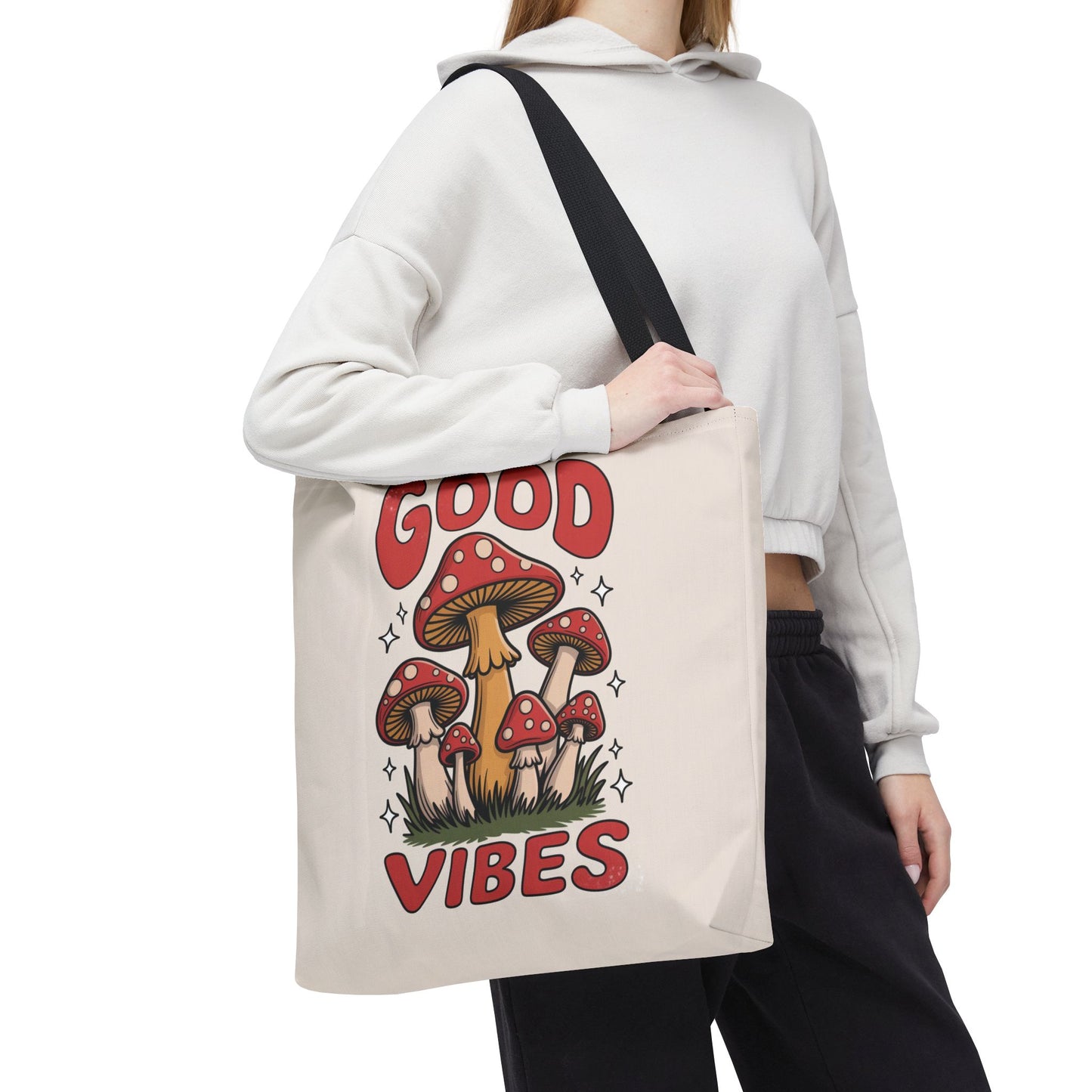 Good Vibes Mushroom Tote Bag