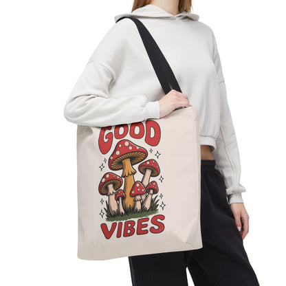 Good Vibes Mushroom Tote Bag