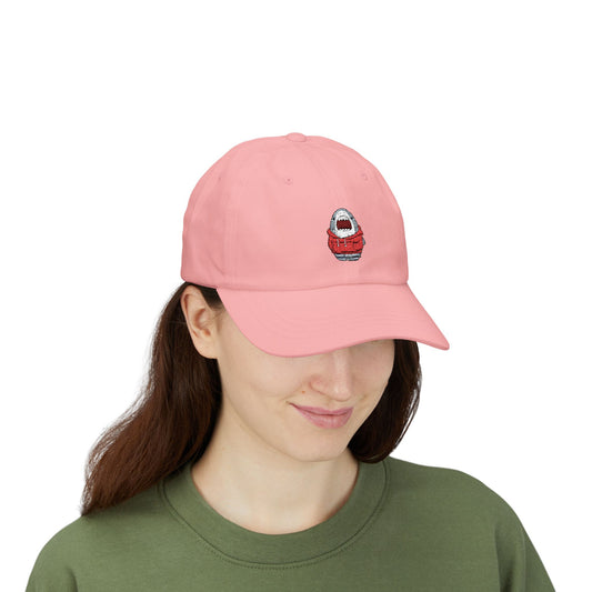 Dad Cap — Cute Shark in Hoodie Embroidered Baseball Hat