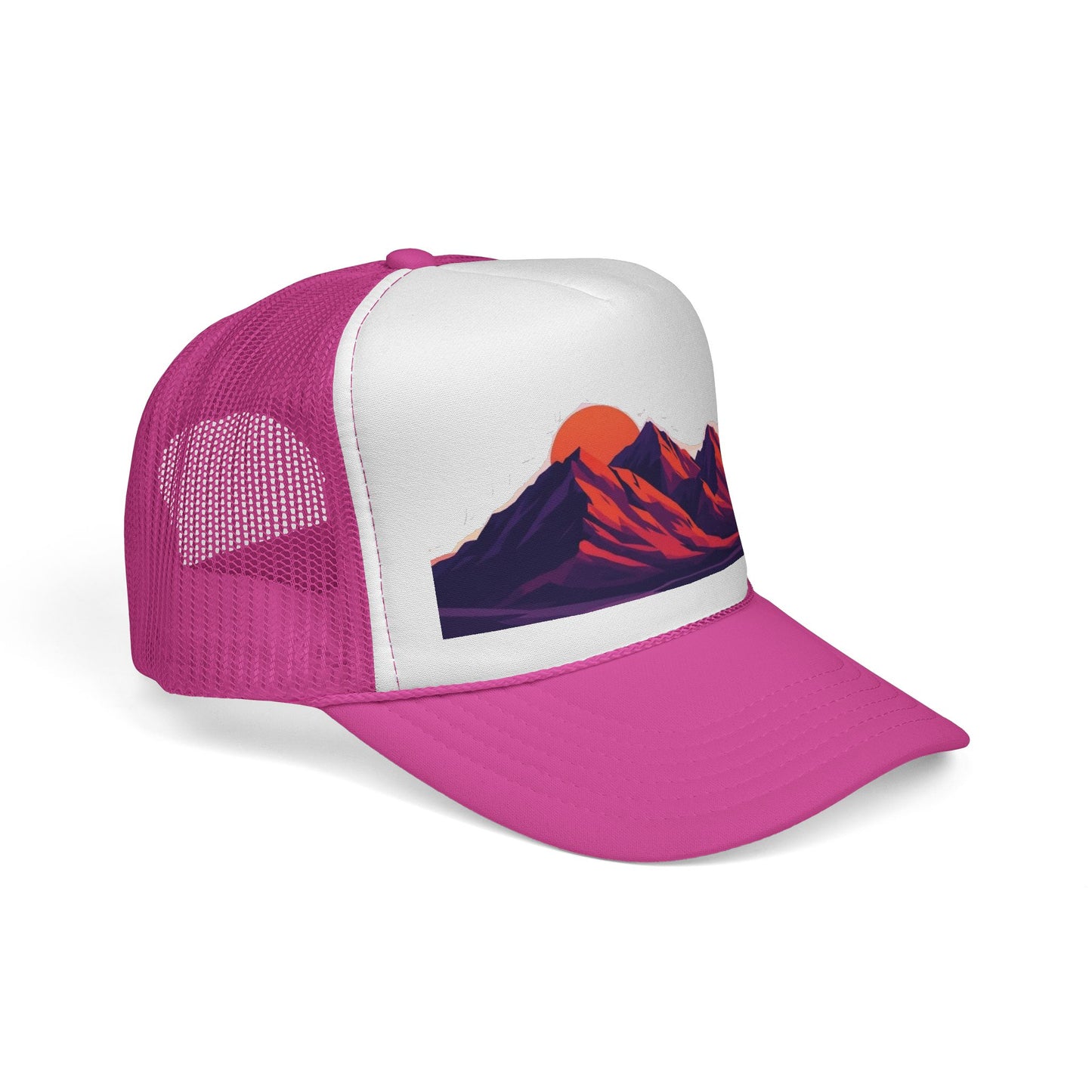 Mountain Sunset Trucker Cap — Retro Peaks Mesh Hat