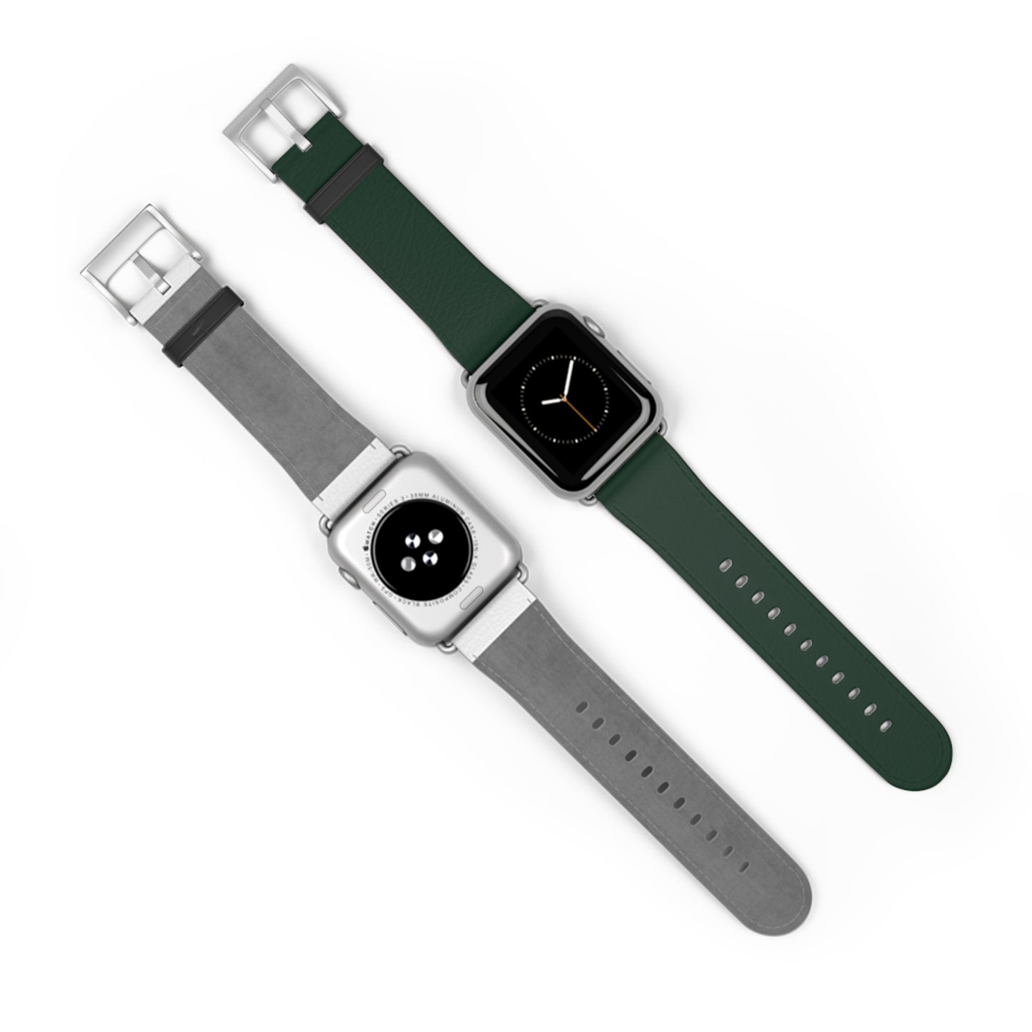 Forest Green Leather Watch Band — Classic Apple Watch Strap