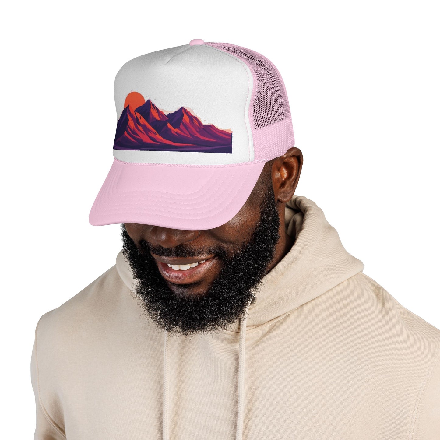 Mountain Sunset Trucker Cap — Retro Peaks Mesh Hat