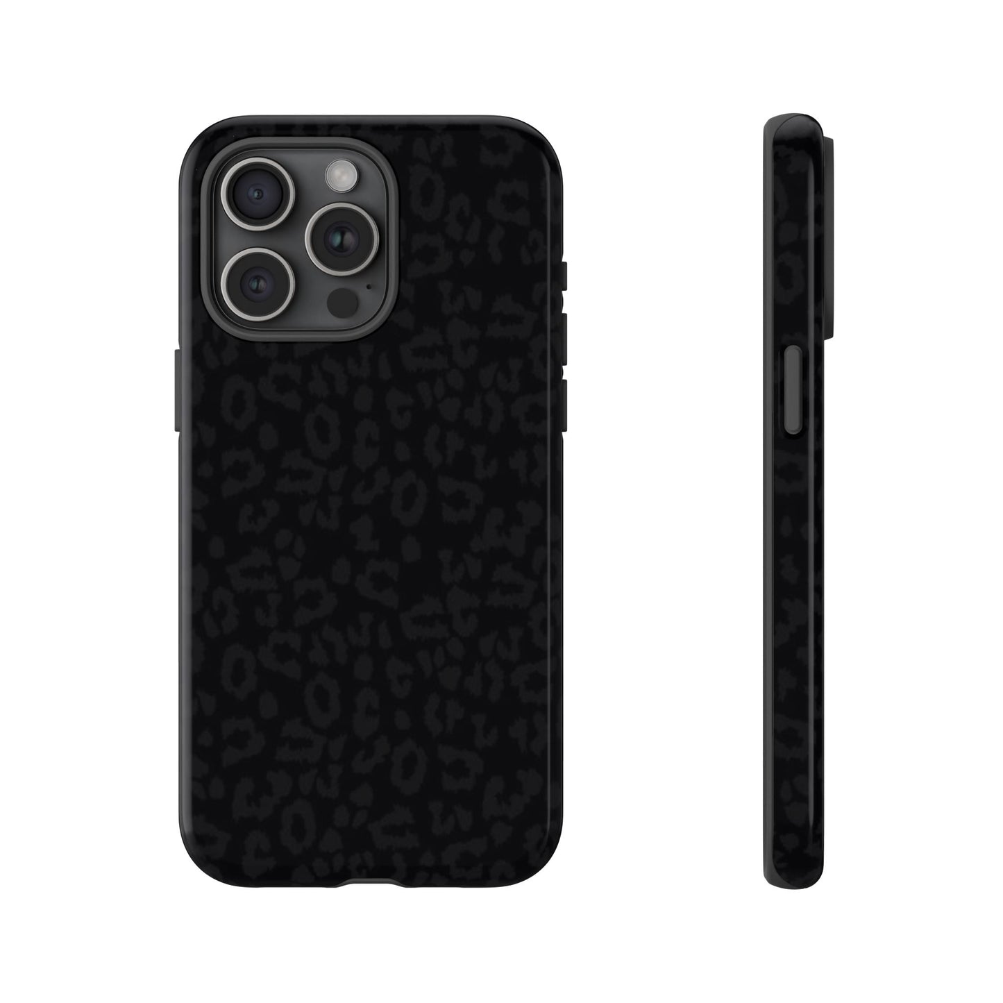 Black Leopard Tough Phone Case — Slim Protective iPhone Cover