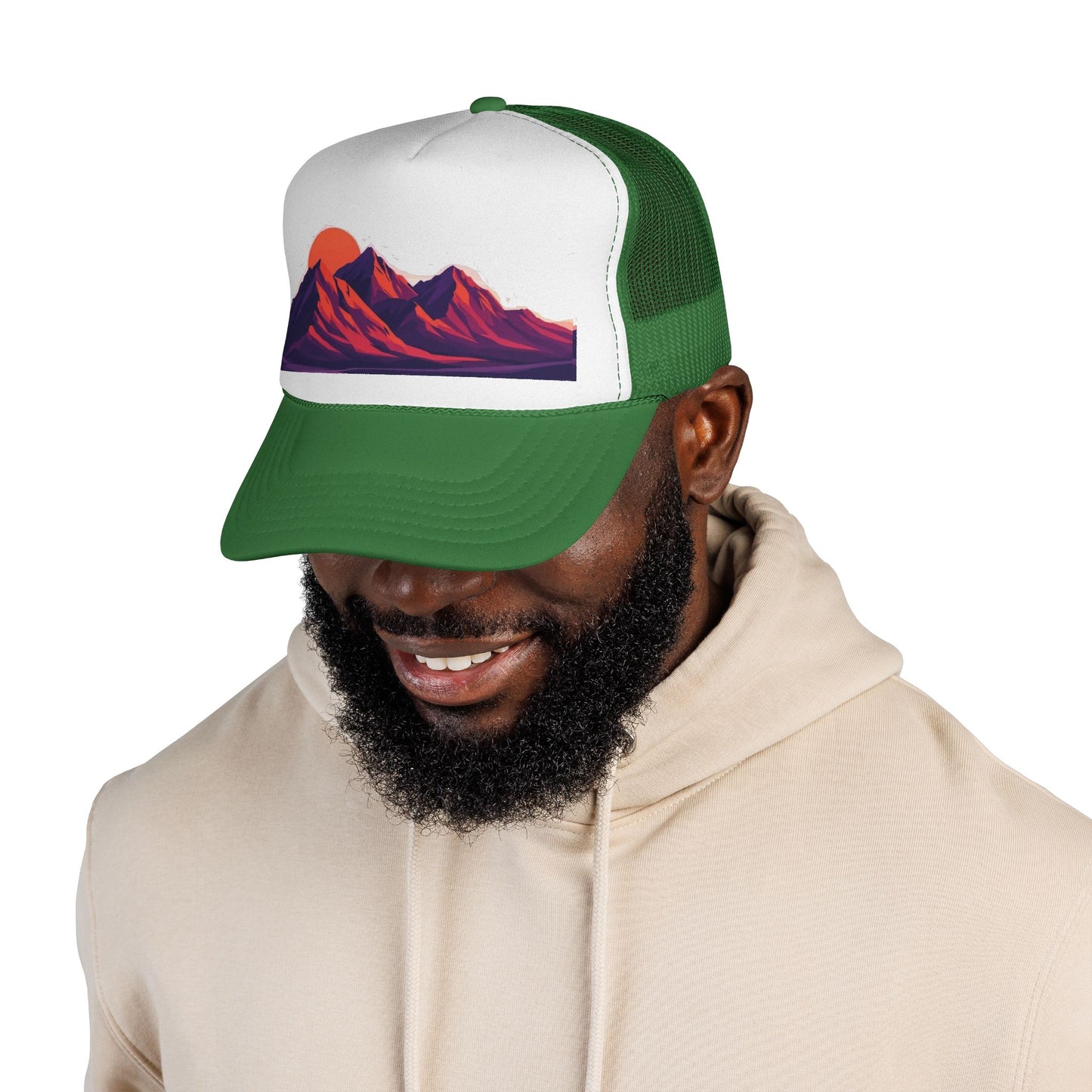 Mountain Sunset Trucker Cap — Retro Peaks Mesh Hat