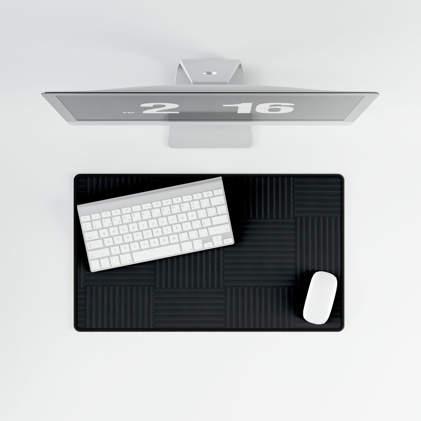 Black Textured Gaming Desk Mat — Anti-Slip Oversized Mouse Pad for Office & PC