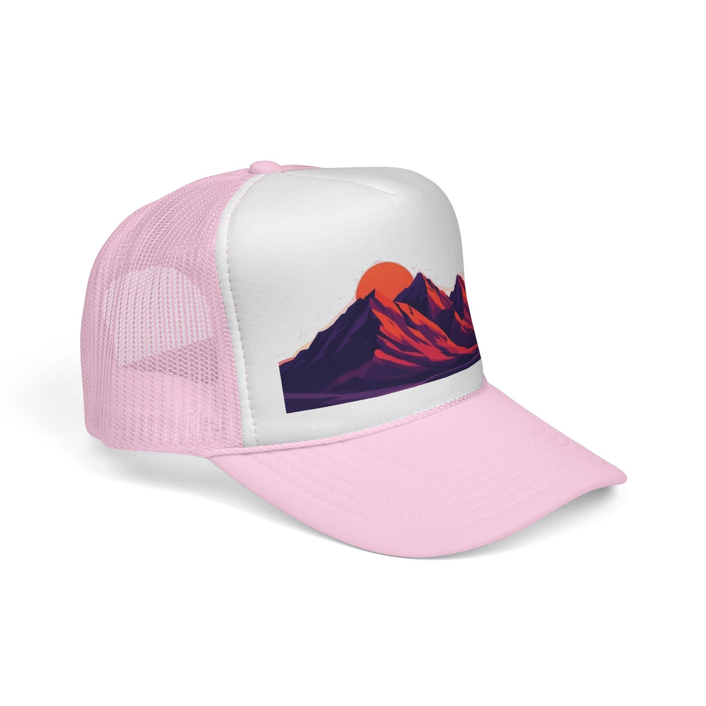Mountain Sunset Trucker Cap — Retro Peaks Mesh Hat