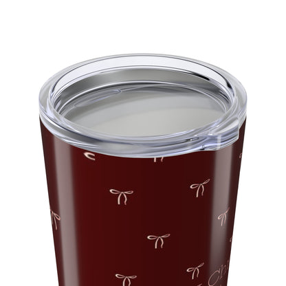 Christmas Bow Pattern 20oz Tumbler – Merry Christmas Holiday Travel Cup