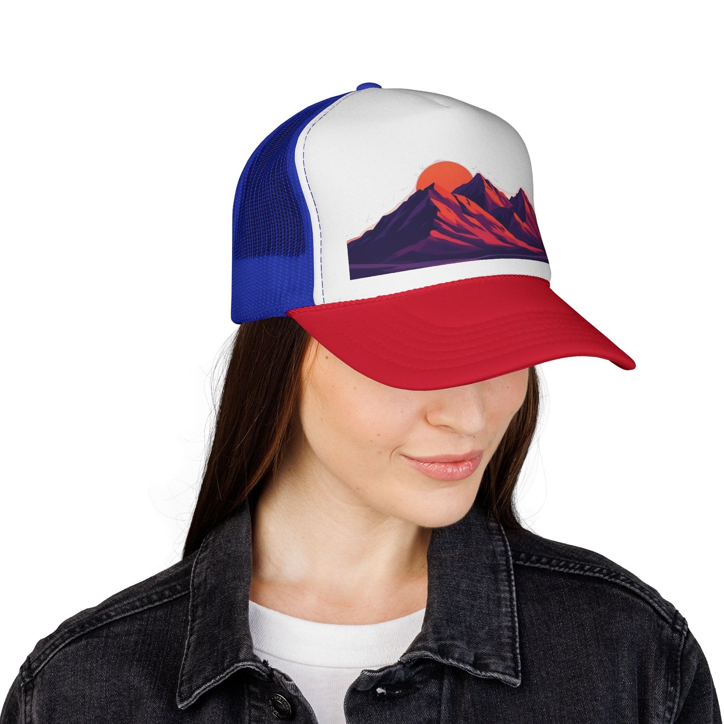 Mountain Sunset Trucker Cap — Retro Peaks Mesh Hat