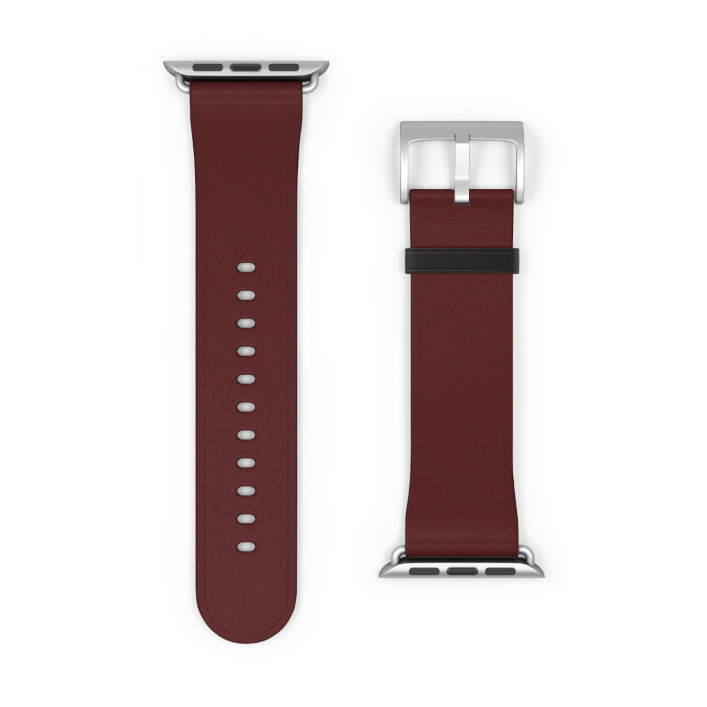 Leather Apple Watch Band — Maroon Classic Replacement Strap