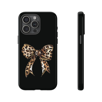 Leopard Bow Phone Case — Chic Animal Print Protective Cover