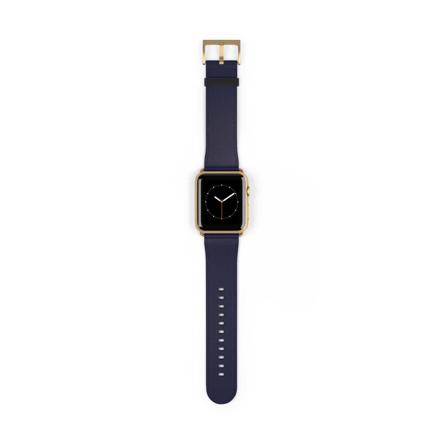 Navy Leather Watch Band — Classic Apple Watch Strap