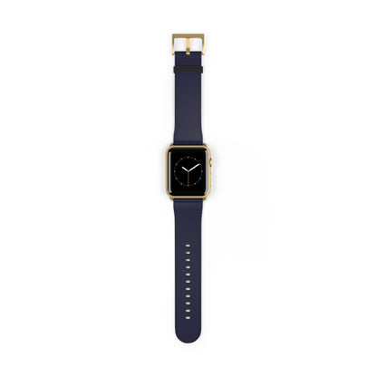 Navy Leather Watch Band — Classic Apple Watch Strap