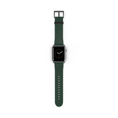 Forest Green Leather Watch Band — Classic Apple Watch Strap