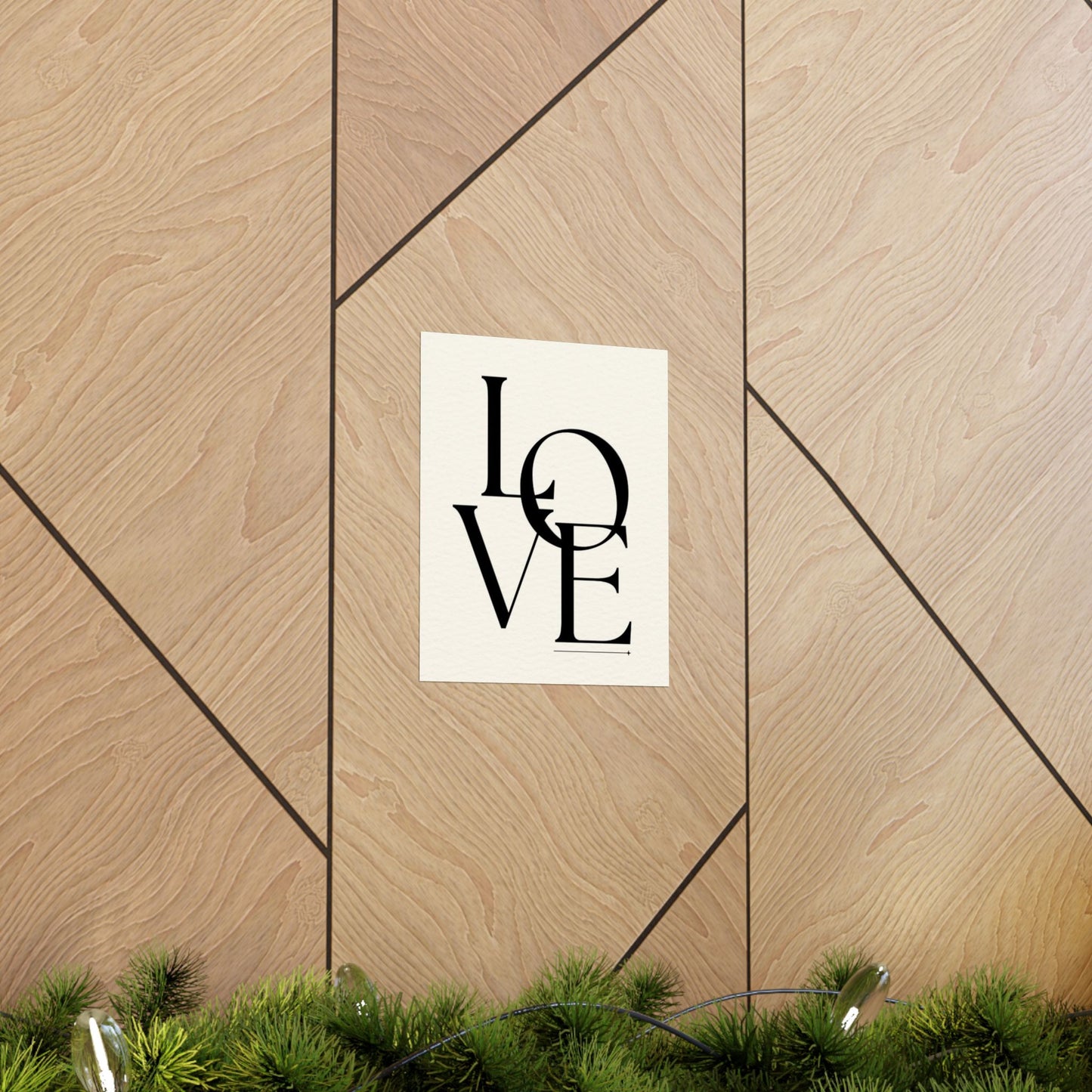 LOVE Typographic Poster — Matte Vertical Romance Wall Art