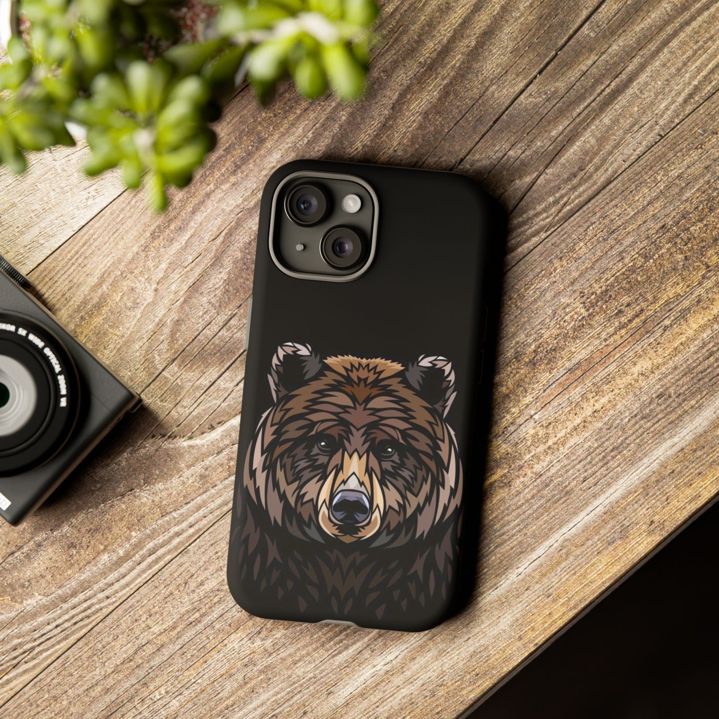 Bear Head Phone Case — Rugged Wildlife iPhone Cover