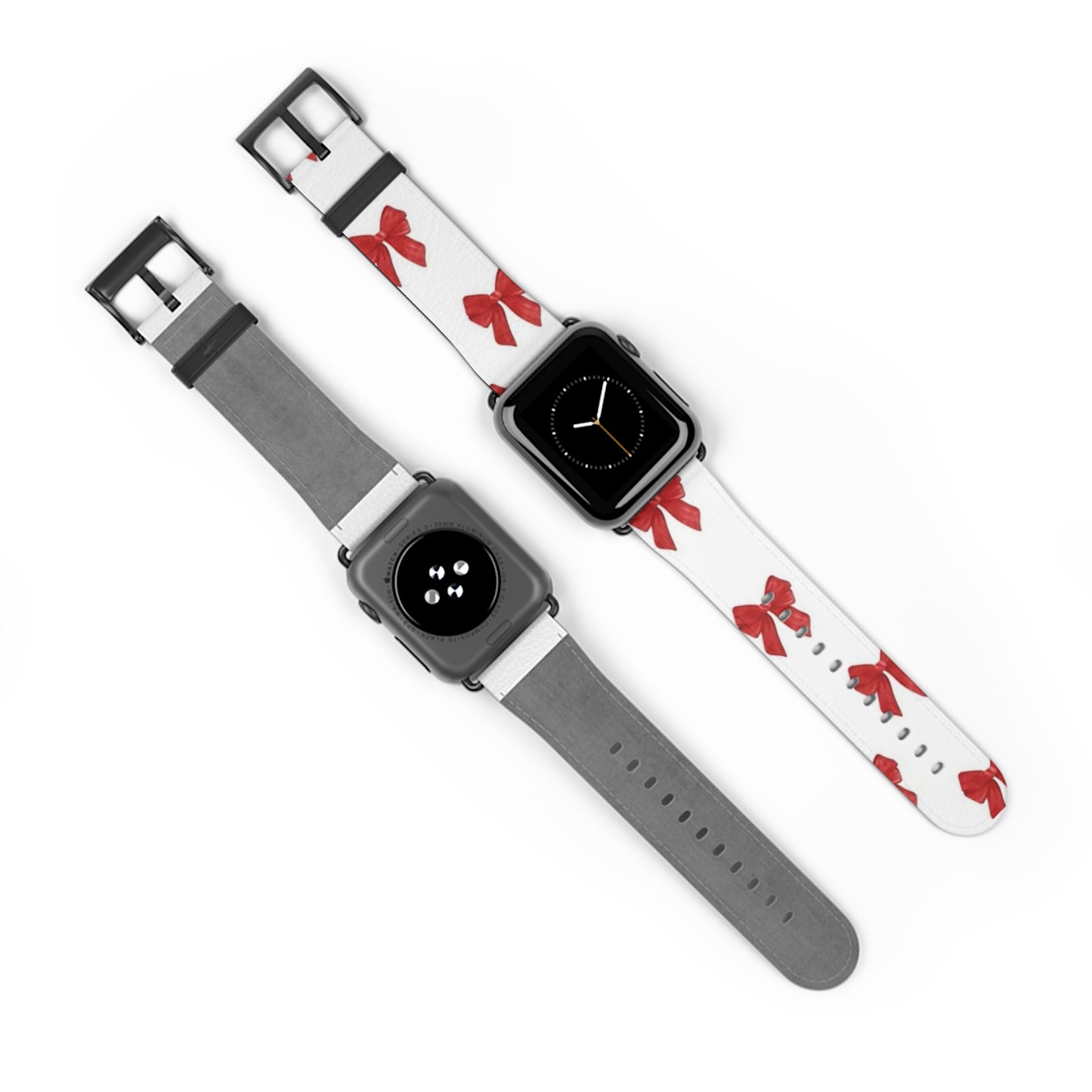 Watch Band — Red Bow Pattern Holiday Strap