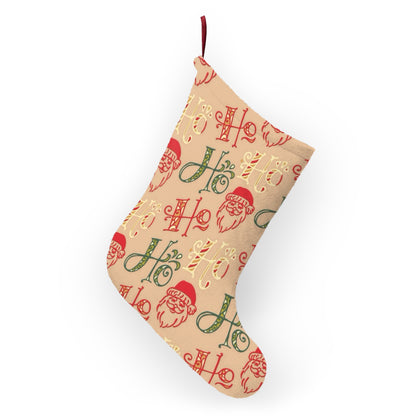 Ho Ho Santa Print Christmas Stocking — Festive Holiday Decoration