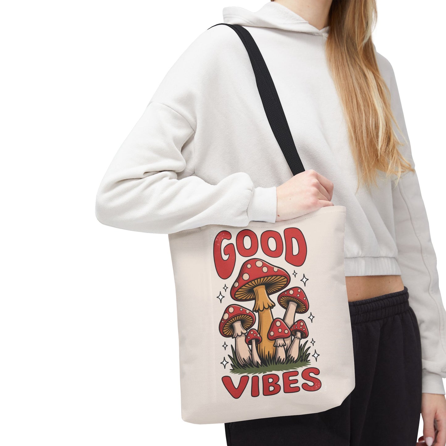 Good Vibes Mushroom Tote Bag