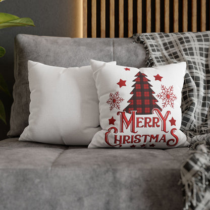 Christmas Plaid Tree Pillowcase — Merry Christmas Decorative Throw Pillow Cover