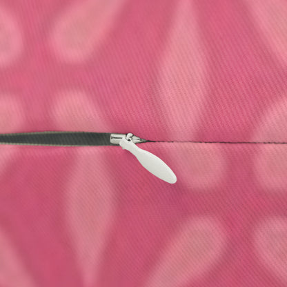 Pink Floral Geometric Lumbar Pillow — Retro Daisy Pattern Decorative Accent